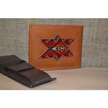 Portfel skórzany brązowy męski .